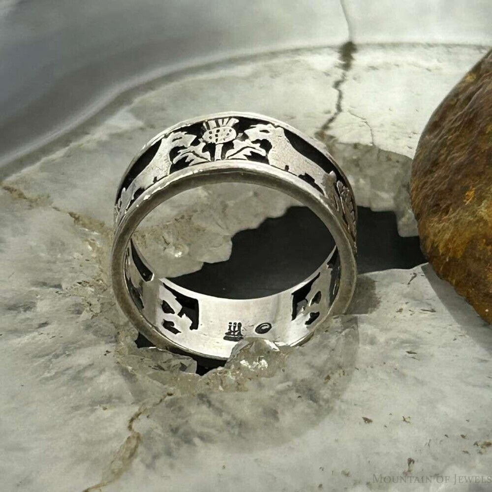 Vintage James Avery Sterling Silver Dogs Ring Size 8.5 For Women - Picture 4 of 10